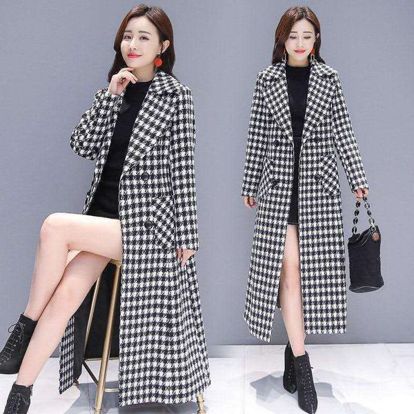 women's trench coats fashion spring plaid woolen jacket ladies clothing elegant slim temperament long outwear windproof women windbreak, Tan;black
women's trench coats fashion spring plaid woolen jacket ladies clothing elegant slim temperament long outwear windproof women windbreak, Tan;black