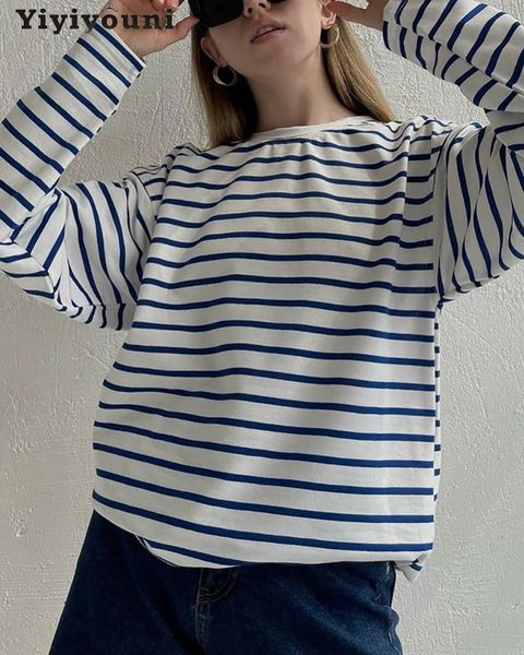 women's tshirt yiyiyouni casual striped oversized women autumn soft cotton tee shirt female longsleeved basic loose knitted 230130, White
women's tshirt yiyiyouni casual striped oversized women autumn soft cotton tee shirt female longsleeved basic loose knitted 230130, White