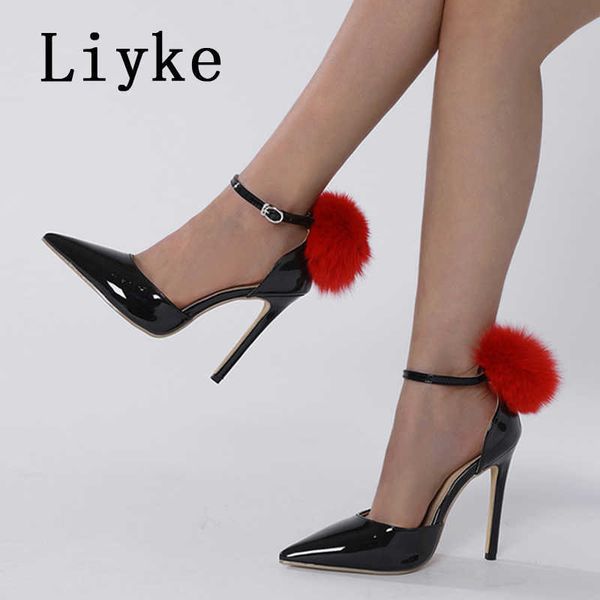 black high heels for women 2023 fashion fluffy fur summer sandals female pointed toe buckle strap stiletto shoes pumps 0129
black high heels for women 2023 fashion fluffy fur summer sandals female pointed toe buckle strap stiletto shoes pumps 0129