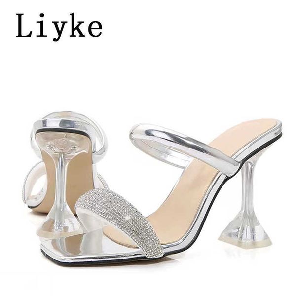 glitter rhinestones women transparent heels slippers summer square toe color sandals size 46 women's shoes in runway style 0129, Black
glitter rhinestones women transparent heels slippers summer square toe color sandals size 46 women's shoes in runway style 0129, Black