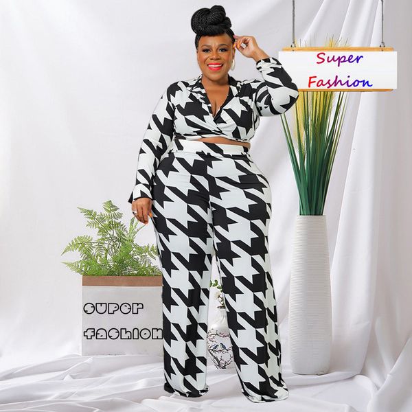 women's plus size tracksuits l4xl fall women clothing long sleeve turn down collar printing street two piece sets pant suit drop 230130, Black
women's plus size tracksuits l4xl fall women clothing long sleeve turn down collar printing street two piece sets pant suit drop 230130, Black