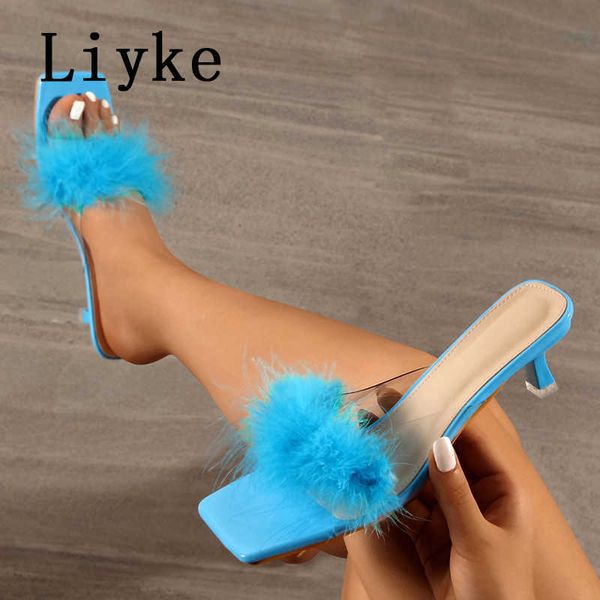 new design fluffy feather pvc transparent slippers for women casual beach sliders shoes low thin heels square toe sandals 0129, Black
new design fluffy feather pvc transparent slippers for women casual beach sliders shoes low thin heels square toe sandals 0129, Black