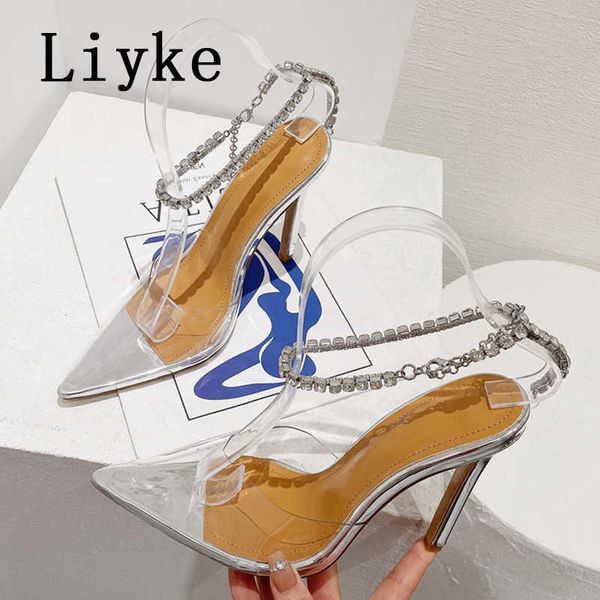 rhinestones chains women pumps elegant high heels summer ankle strap transparent pvc sandals fashion wedding prom shoes 0129, Black
rhinestones chains women pumps elegant high heels summer ankle strap transparent pvc sandals fashion wedding prom shoes 0129, Black