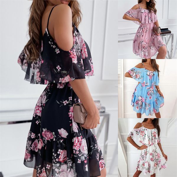 casual dresses female spaghetti strap woman dress summer floral print off shoulder sundress elegant chiffon aline beach boho 230130, Black;gray
casual dresses female spaghetti strap woman dress summer floral print off shoulder sundress elegant chiffon aline beach boho 230130, Black;gray
