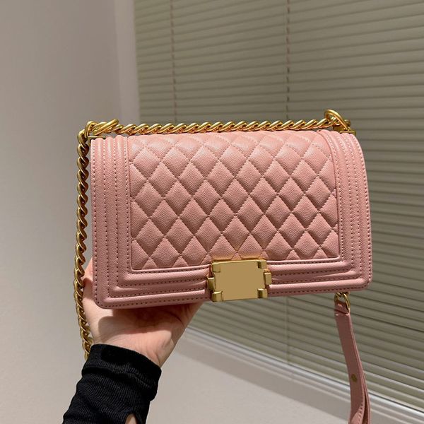 french womens designer boy quil.ted bags caviar leather cowhide purse gold metal chain adjustable shoulder strap handbags 7 colors outdor sa
french womens designer boy quil.ted bags caviar leather cowhide purse gold metal chain adjustable shoulder strap handbags 7 colors outdor sa
