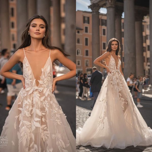 boho lace appliqued wedding dresses bridal gowns berta 2023 spaghetti neck bohemian country western vestido de novia, White
boho lace appliqued wedding dresses bridal gowns berta 2023 spaghetti neck bohemian country western vestido de novia, White