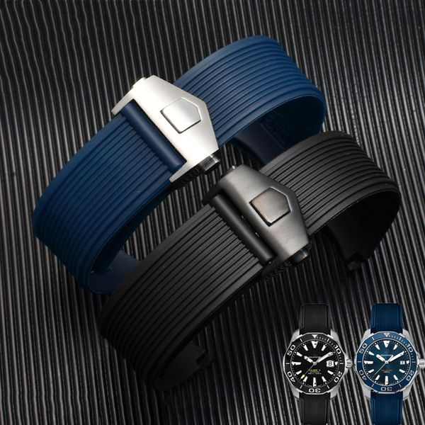 watch bands rubber watchband for tag way201away211a 300|500 wrist strap 21mm 22mm arc end black blue band with folding buckle 230130, Black;brown
watch bands rubber watchband for tag way201away211a 300|500 wrist strap 21mm 22mm arc end black blue band with folding buckle 230130, Black;brown