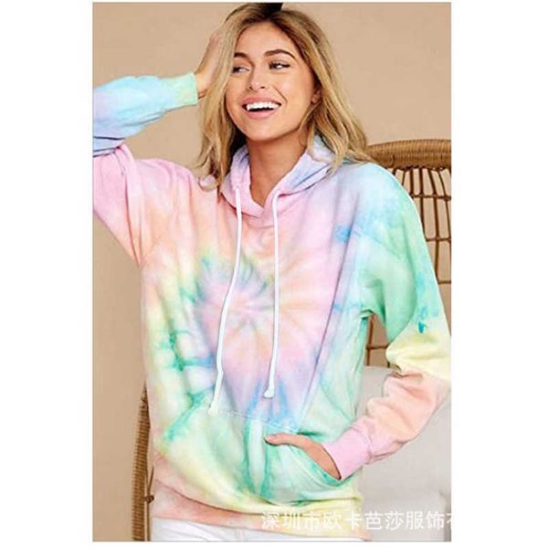 2023 spring autumn and winter new women's sweater tie dyed hooded sports loose top, Black
2023 spring autumn and winter new women's sweater tie dyed hooded sports loose top, Black