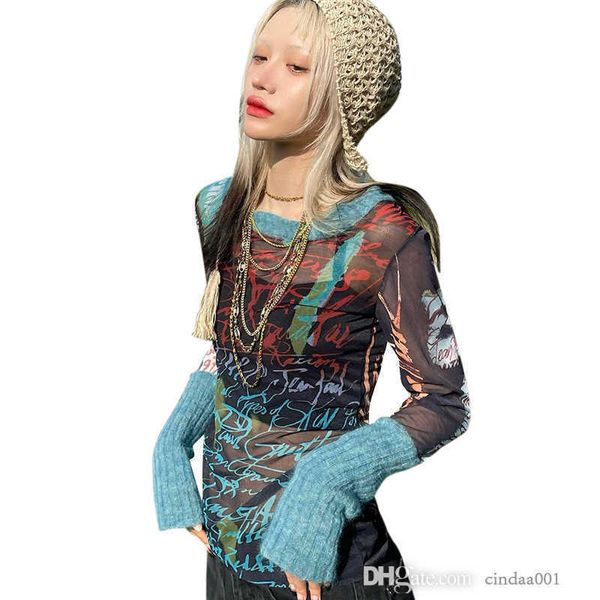 womens t shirt designer spring autumn 2023 round neck pullover long sleeve mesh printing casual ladies shirt, White
womens t shirt designer spring autumn 2023 round neck pullover long sleeve mesh printing casual ladies shirt, White