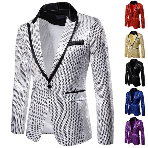 men's suits blazers shiny gold shiny blazer jacket for men tuxedo night club graduation men suit blazer homme costume stage wear for si, White;black
men's suits blazers shiny gold shiny blazer jacket for men tuxedo night club graduation men suit blazer homme costume stage wear for si, White;black