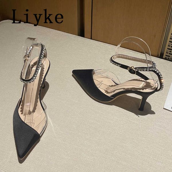 2023 new fashion spring shoes female pointed toe party prom low thin high heels rhinestone women pumps sandals black 0129
2023 new fashion spring shoes female pointed toe party prom low thin high heels rhinestone women pumps sandals black 0129