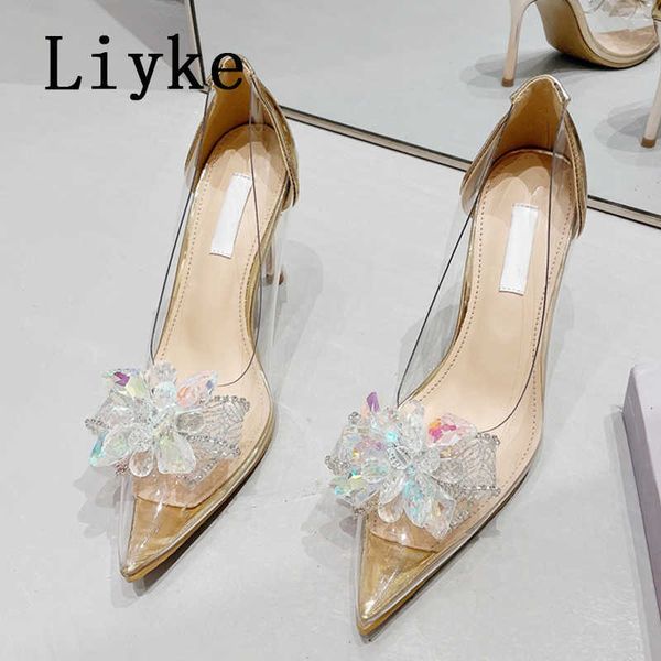 elegant women high heels pumps fashion crystal decoration pvc transparent sandals stiletto pointed toe party dress shoes 0129, Black
elegant women high heels pumps fashion crystal decoration pvc transparent sandals stiletto pointed toe party dress shoes 0129, Black