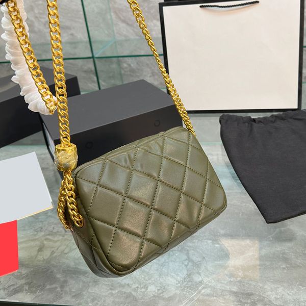womens designer camera bags with crush gold ball metal chain crossbody shoulder black green purse outdoor sacoche cosmetic case luxury handb
womens designer camera bags with crush gold ball metal chain crossbody shoulder black green purse outdoor sacoche cosmetic case luxury handb