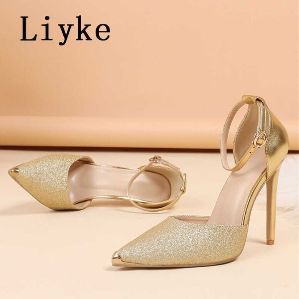 golden glitter sequined women pumps elegant thin high heels spring summer fashion ankle strap party wedding bridal shoes 0129, Black
golden glitter sequined women pumps elegant thin high heels spring summer fashion ankle strap party wedding bridal shoes 0129, Black