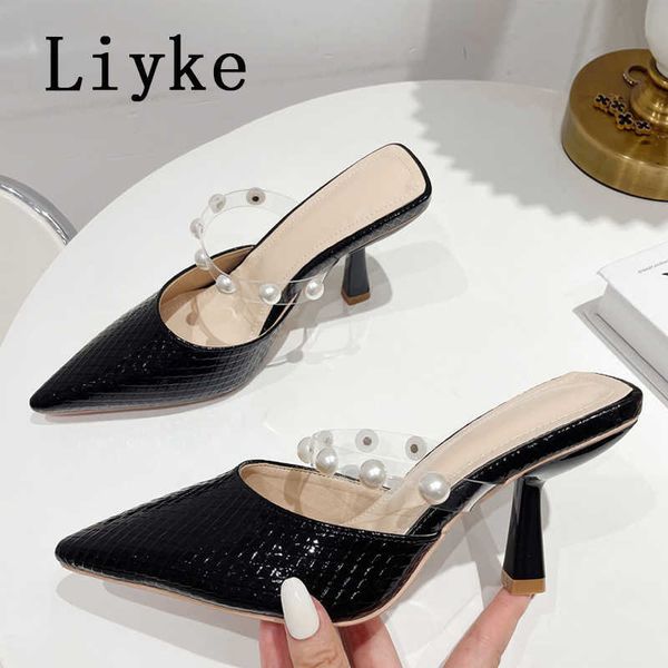 fashion pearl women mules low thin heels slippers snake print point to slip-on pumps sandels ladies dress shoes 0129, Black
fashion pearl women mules low thin heels slippers snake print point to slip-on pumps sandels ladies dress shoes 0129, Black