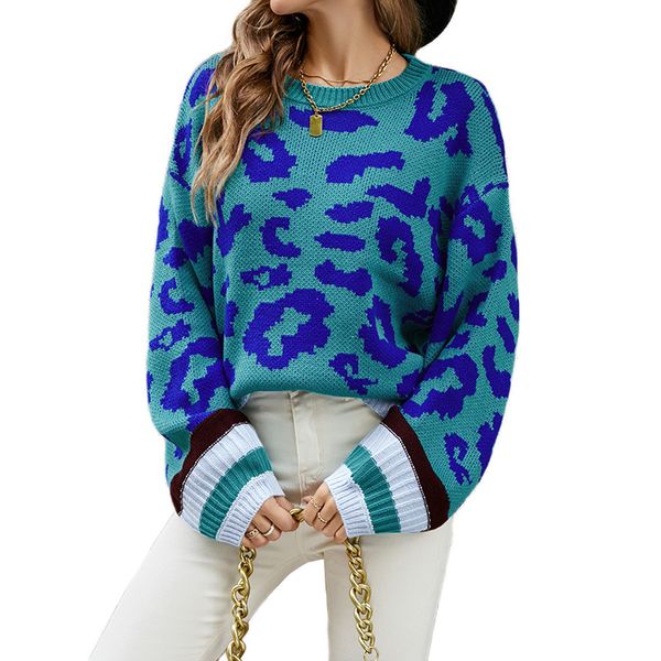 crew neck pullover women's sweaters lady cute sweet animal leopard pattern knitted blouse with regular striped cuff lantern long sleev, White;black
crew neck pullover women's sweaters lady cute sweet animal leopard pattern knitted blouse with regular striped cuff lantern long sleev, White;black