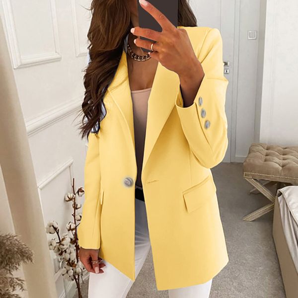 women's suits blazers blazer women office ladies female blazer for women solid color coat autumn long sleeve women blazers jackets femm, White;black
women's suits blazers blazer women office ladies female blazer for women solid color coat autumn long sleeve women blazers jackets femm, White;black
