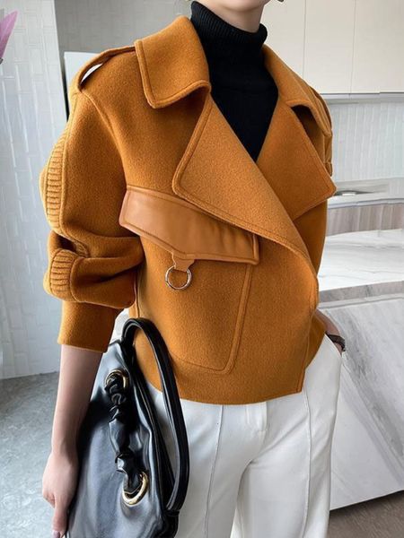 women's jackets women's autumn coat pockets solid loose short jackets ladies wool blends high street spring woolen coats for women, Black;brown
women's jackets women's autumn coat pockets solid loose short jackets ladies wool blends high street spring woolen coats for women, Black;brown