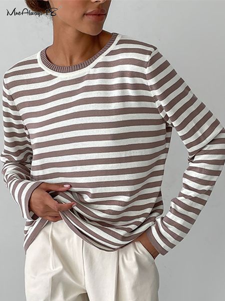 women's tshirt mnealways18 classic women stripe tee shirt casual print oversized knitted oneck long sleeve and blouse fashion tshirt 2, White
women's tshirt mnealways18 classic women stripe tee shirt casual print oversized knitted oneck long sleeve and blouse fashion tshirt 2, White