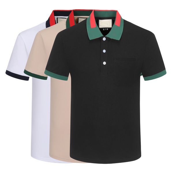 2023 summer designer mens polo shirts womens luxury color collar front pocket stripe print tshirts embroidery letter print t-shirt casual po, White;black
2023 summer designer mens polo shirts womens luxury color collar front pocket stripe print tshirts embroidery letter print t-shirt casual po, White;black