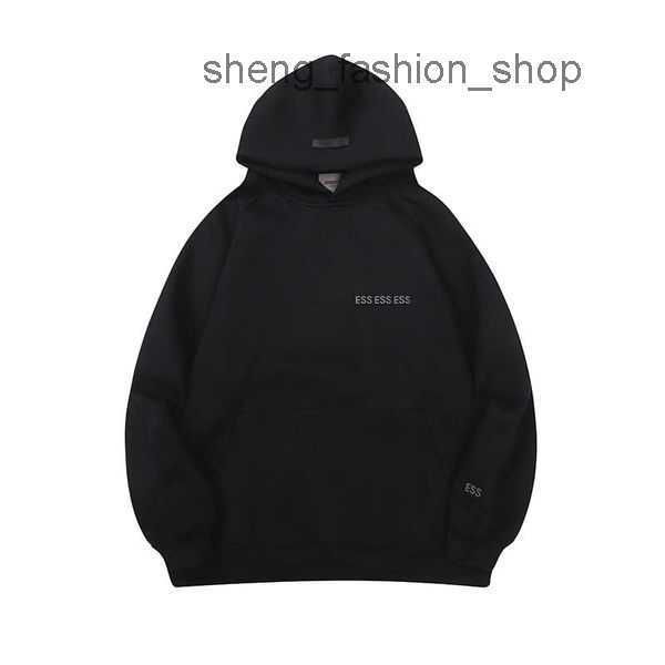 

fear of mens womans clothing hoodies sweatshirts double line esse trend simple letter hoodie on chest fog coat for men women hoody black gra