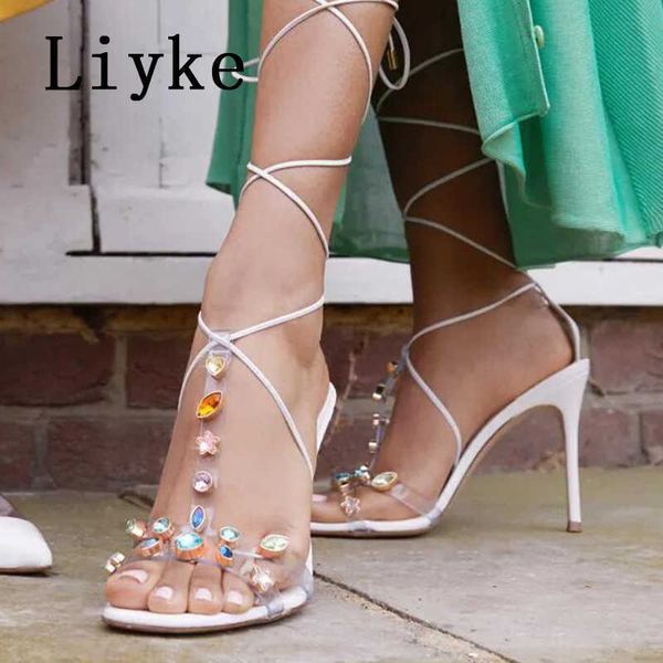 elegant women party dress shoes summer square toe crystal diamond transparent pvc sandals ankle cross lace up high heels 0129, Black
elegant women party dress shoes summer square toe crystal diamond transparent pvc sandals ankle cross lace up high heels 0129, Black