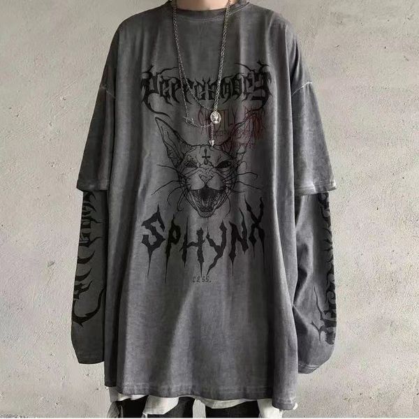 men's t-shirts emo men gothic korean streetwear japan halloween t shirt tshirt harajuku tees long sleeve fairy grunge alt clothes 2301, White;black
men's t-shirts emo men gothic korean streetwear japan halloween t shirt tshirt harajuku tees long sleeve fairy grunge alt clothes 2301, White;black