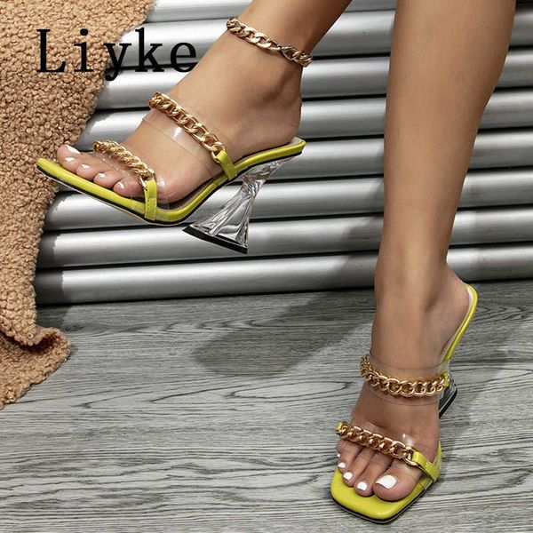 transparent pvc crystal clear heeled women slippers fashion metal chain female mules slides summer sandals shoes pumps 0129, Black
transparent pvc crystal clear heeled women slippers fashion metal chain female mules slides summer sandals shoes pumps 0129, Black