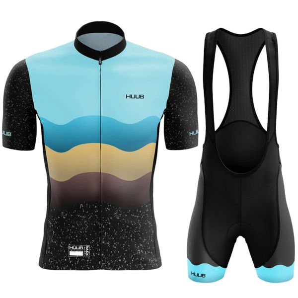 Image of Cycling Jersey Sets Summer Mens Clothing Suit Mountain Bike Triathlon Quickdrying Breathable HUUB Ropa Ciclismo 230130