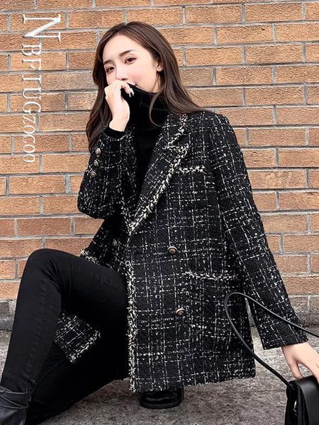 womens suits blazers autumn winter thicken tweed vintage women turndown collar double breasted plaid jackets fashion spcling suit coat 23013, White;black
womens suits blazers autumn winter thicken tweed vintage women turndown collar double breasted plaid jackets fashion spcling suit coat 23013, White;black