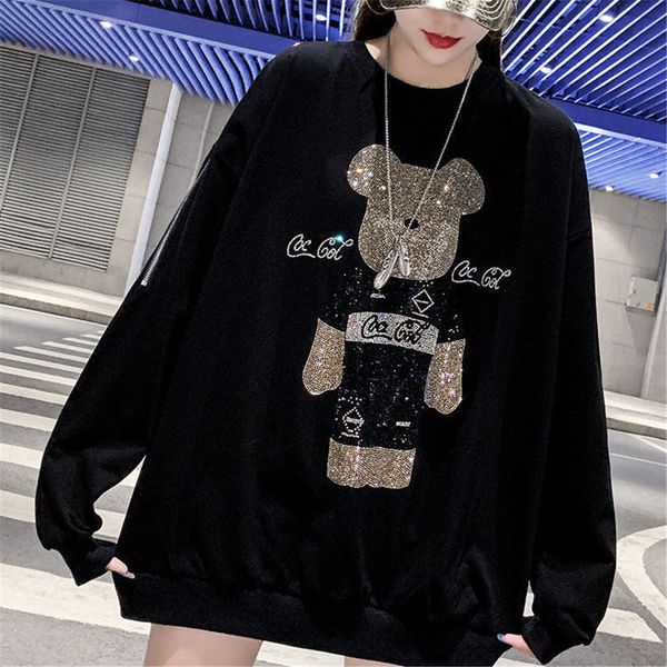 women's tshirt cute thin diamonds print hoodie girl japan funny autumn fashion black women high street harajuku gothic bear sweatshirt, White
women's tshirt cute thin diamonds print hoodie girl japan funny autumn fashion black women high street harajuku gothic bear sweatshirt, White