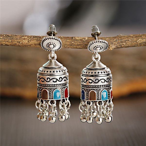 boho tassel bell dangle earring bohemian vintage ethnic earrings for women wedding party jewelry, Silver
boho tassel bell dangle earring bohemian vintage ethnic earrings for women wedding party jewelry, Silver