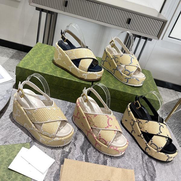 2023 summer women's sandal pvc straw criss cross strap platform wedge sandals slip on slides double g high heels slingback party weddin, Black
2023 summer women's sandal pvc straw criss cross strap platform wedge sandals slip on slides double g high heels slingback party weddin, Black