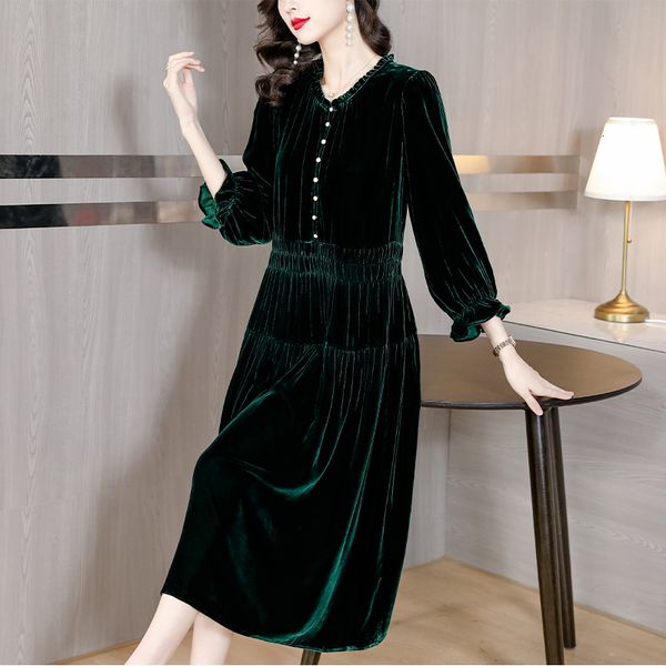 casual dresses solid black woman velvet dress winter stand collar ladies aline thick slim knee dres office lady 230130, Black;gray
casual dresses solid black woman velvet dress winter stand collar ladies aline thick slim knee dres office lady 230130, Black;gray