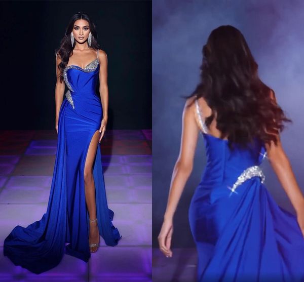 royal blue formal evening dresses spaghetti straps beads sequins thigh high split occasion party runway dress prom gowns bc14954, Black;red
royal blue formal evening dresses spaghetti straps beads sequins thigh high split occasion party runway dress prom gowns bc14954, Black;red