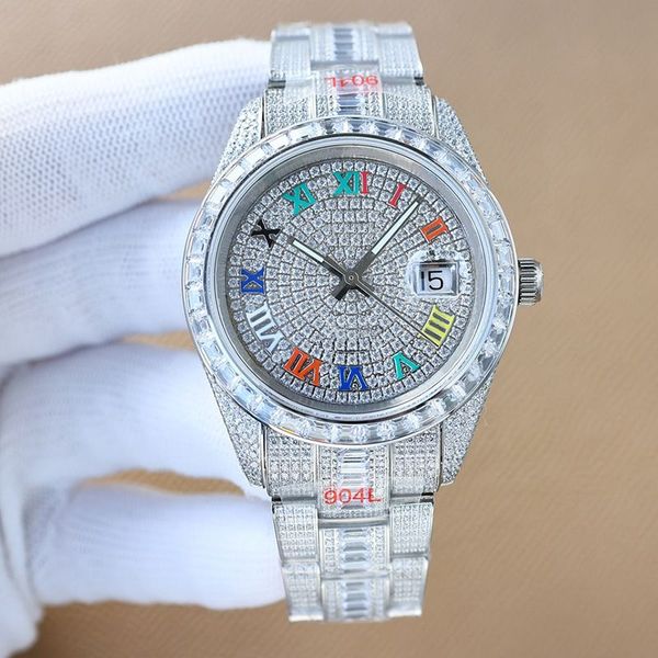 diamond watches mens automatic mechanical watch roman dial stainless steel strap 41mm designer watchs sapphire waterproof wristwatch, Slivery;brown
diamond watches mens automatic mechanical watch roman dial stainless steel strap 41mm designer watchs sapphire waterproof wristwatch, Slivery;brown