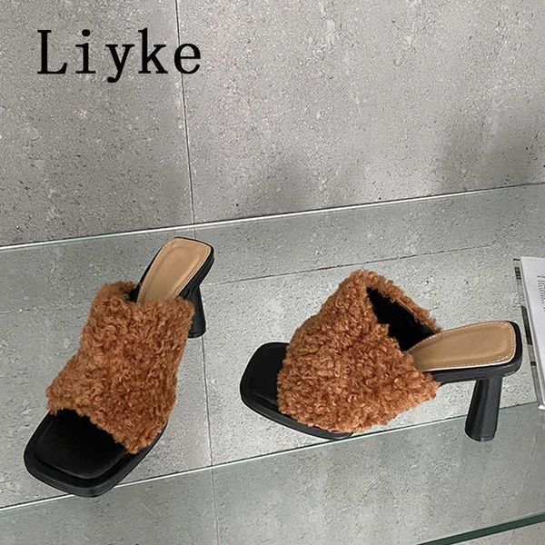 2023 new pink woolen women's round high heels mules slippers summer platform square open toe ladies shoes roma sandals 0129, Black
2023 new pink woolen women's round high heels mules slippers summer platform square open toe ladies shoes roma sandals 0129, Black