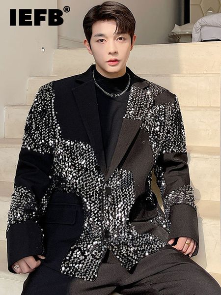 men's suits blazers iefb luxury sequins decoration suit coat turndown necklong sleeve men's personality design korean loose fashio, White;black
men's suits blazers iefb luxury sequins decoration suit coat turndown necklong sleeve men's personality design korean loose fashio, White;black