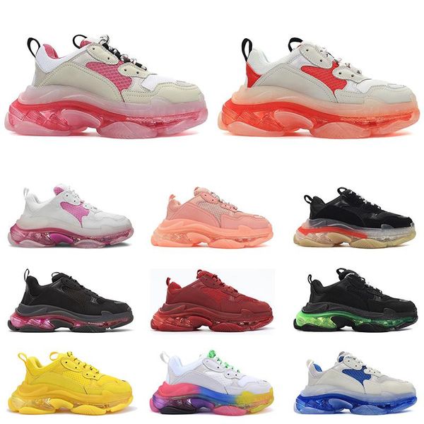 with box triple s running shoes clear bubble midsole black white green men women platform sports sneakers trainers size 36-45
with box triple s running shoes clear bubble midsole black white green men women platform sports sneakers trainers size 36-45