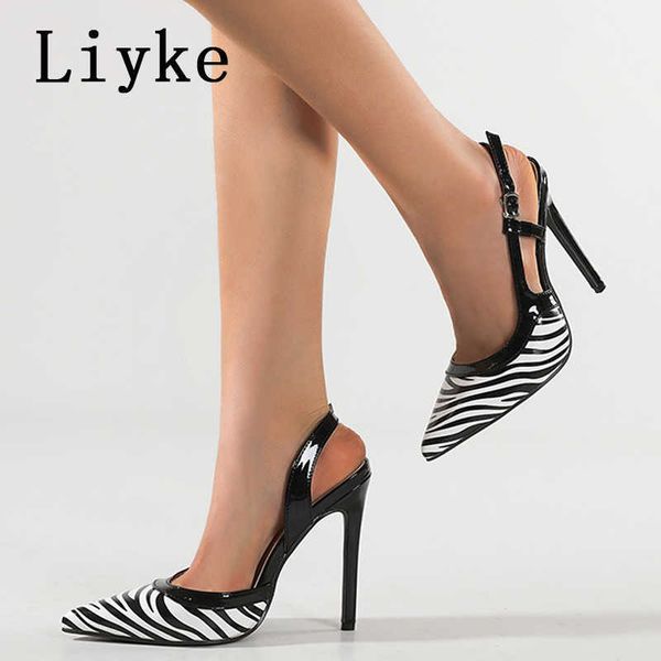 slingback women's football fashion zebra pattern pointed to buckle strap stiletto shoes ladies dress pumps 0129, Black
slingback women's football fashion zebra pattern pointed to buckle strap stiletto shoes ladies dress pumps 0129, Black