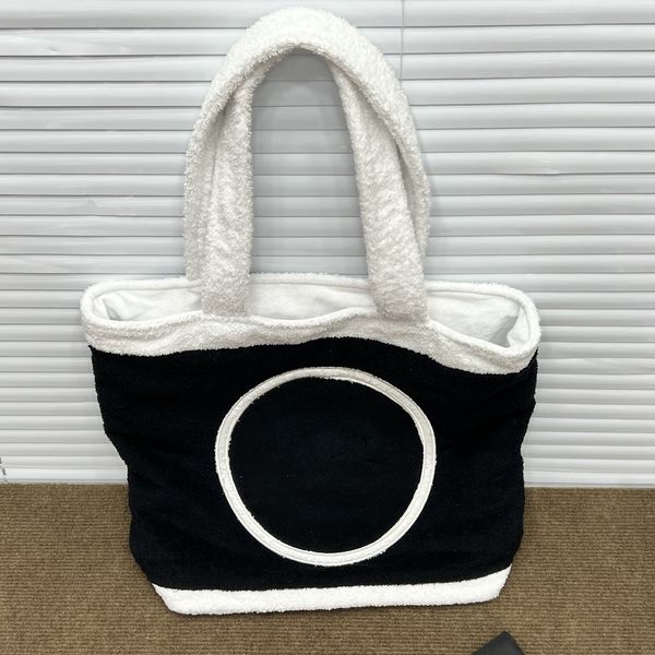 womens woolen fur totes bags classic black with white handle large capacity shopping shoulder sacoche designer luxury handbags with mini coi
womens woolen fur totes bags classic black with white handle large capacity shopping shoulder sacoche designer luxury handbags with mini coi