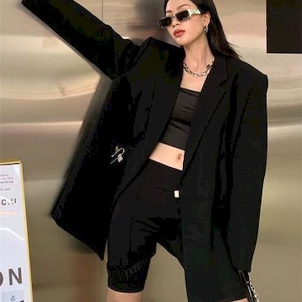 womens suits blazers irregular bandage spliced blazer lapel long sleeve loose fit jacket fashion spring autumn goth 230130, White;black
womens suits blazers irregular bandage spliced blazer lapel long sleeve loose fit jacket fashion spring autumn goth 230130, White;black