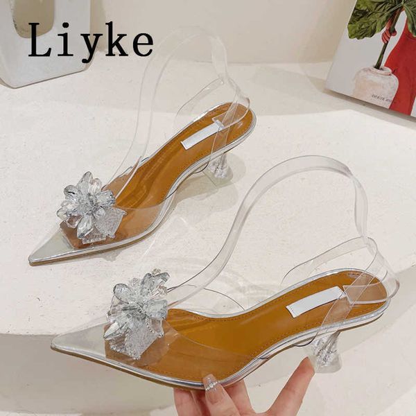 new brand design crystal buckle women pumps pointed toe transparent high heels mules sandals ladies party dress shoes 0129, Black
new brand design crystal buckle women pumps pointed toe transparent high heels mules sandals ladies party dress shoes 0129, Black