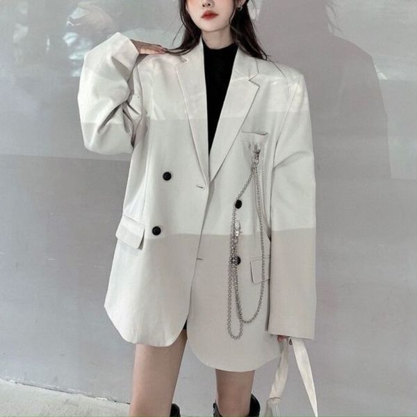 womens suits blazers spring chain jackets for female coat basic korean jacket blazer set women ladies harajuku elegant 230130, White;black
womens suits blazers spring chain jackets for female coat basic korean jacket blazer set women ladies harajuku elegant 230130, White;black