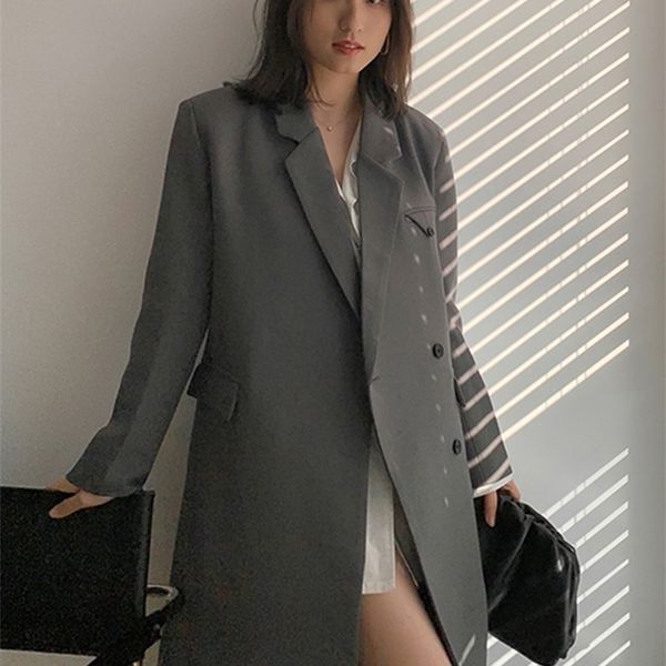 womens suits blazers eam women pockets gray long big size blazer notched sleeve loose fit jacket fashion spring autumn 1dd5532 230130, White;black
womens suits blazers eam women pockets gray long big size blazer notched sleeve loose fit jacket fashion spring autumn 1dd5532 230130, White;black