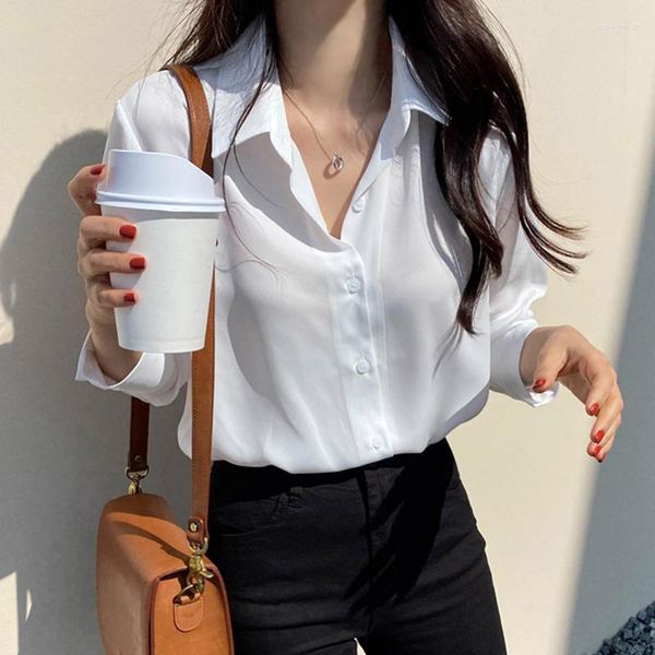 women shirt classic chiffon blouse female s-4xl office lady loose long sleeve shirt simple style clothes blusas, White
women shirt classic chiffon blouse female s-4xl office lady loose long sleeve shirt simple style clothes blusas, White
