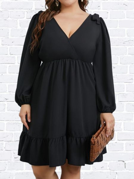 plus size dresses size black loose dress women's long sleeve v neck oversized casual 4xl fashion autumn large elegant clothing 230130
plus size dresses size black loose dress women's long sleeve v neck oversized casual 4xl fashion autumn large elegant clothing 230130