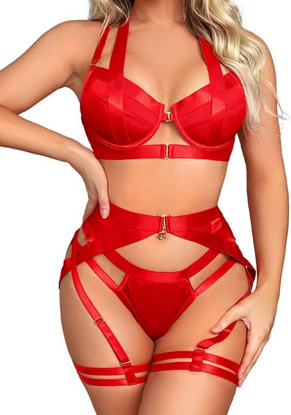 kaei&shi strappy harness all adjustable underwire racerback 4pc garter set, Red;black
kaei&shi strappy harness all adjustable underwire racerback 4pc garter set, Red;black