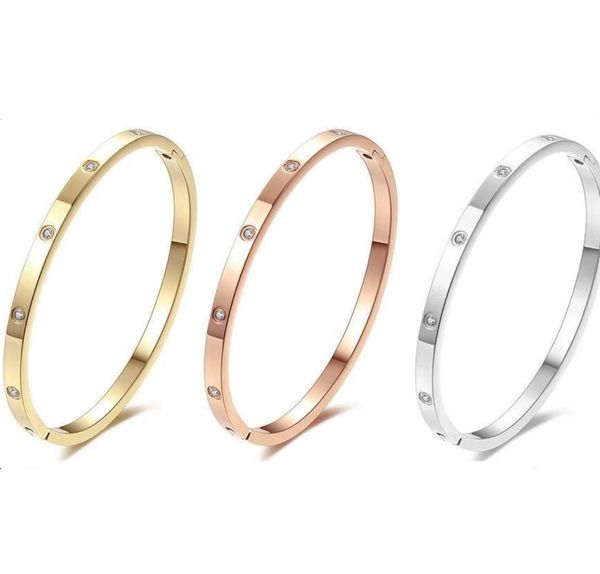 4mm thin women lovers bracelet silver gold bangles men luxury designer jewelry titanium steel couple simple fashion no bolt driver nail scre, Black
4mm thin women lovers bracelet silver gold bangles men luxury designer jewelry titanium steel couple simple fashion no bolt driver nail scre, Black