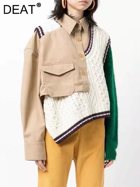 womens jackets deat fashion womens jackets lapel irregular patchwork knitted long sleeve single breasted coat autumn 7yz301 230114, Black;brown
womens jackets deat fashion womens jackets lapel irregular patchwork knitted long sleeve single breasted coat autumn 7yz301 230114, Black;brown
